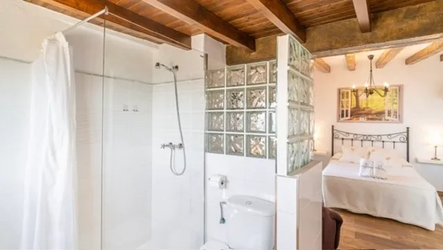 Upstairs bathroom with shower